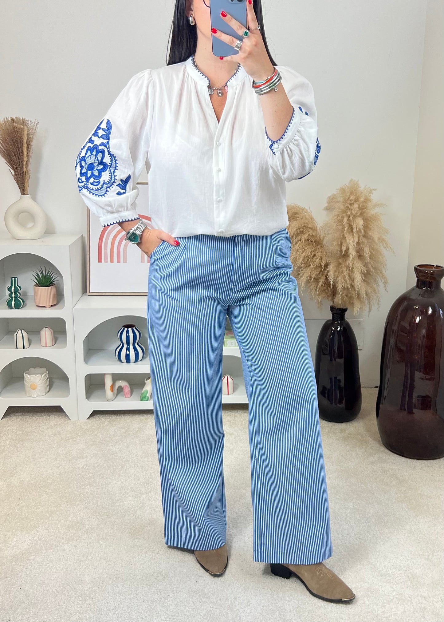 Blouse Fleur Bleu