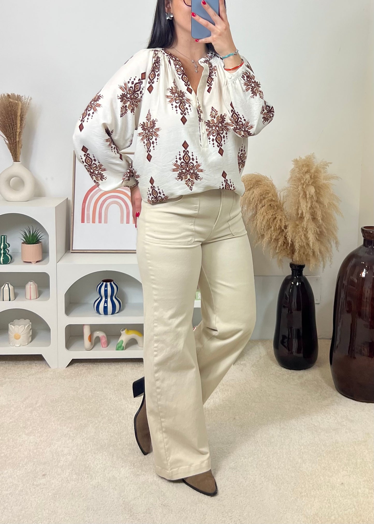 Pantalon Eddy Ivoire