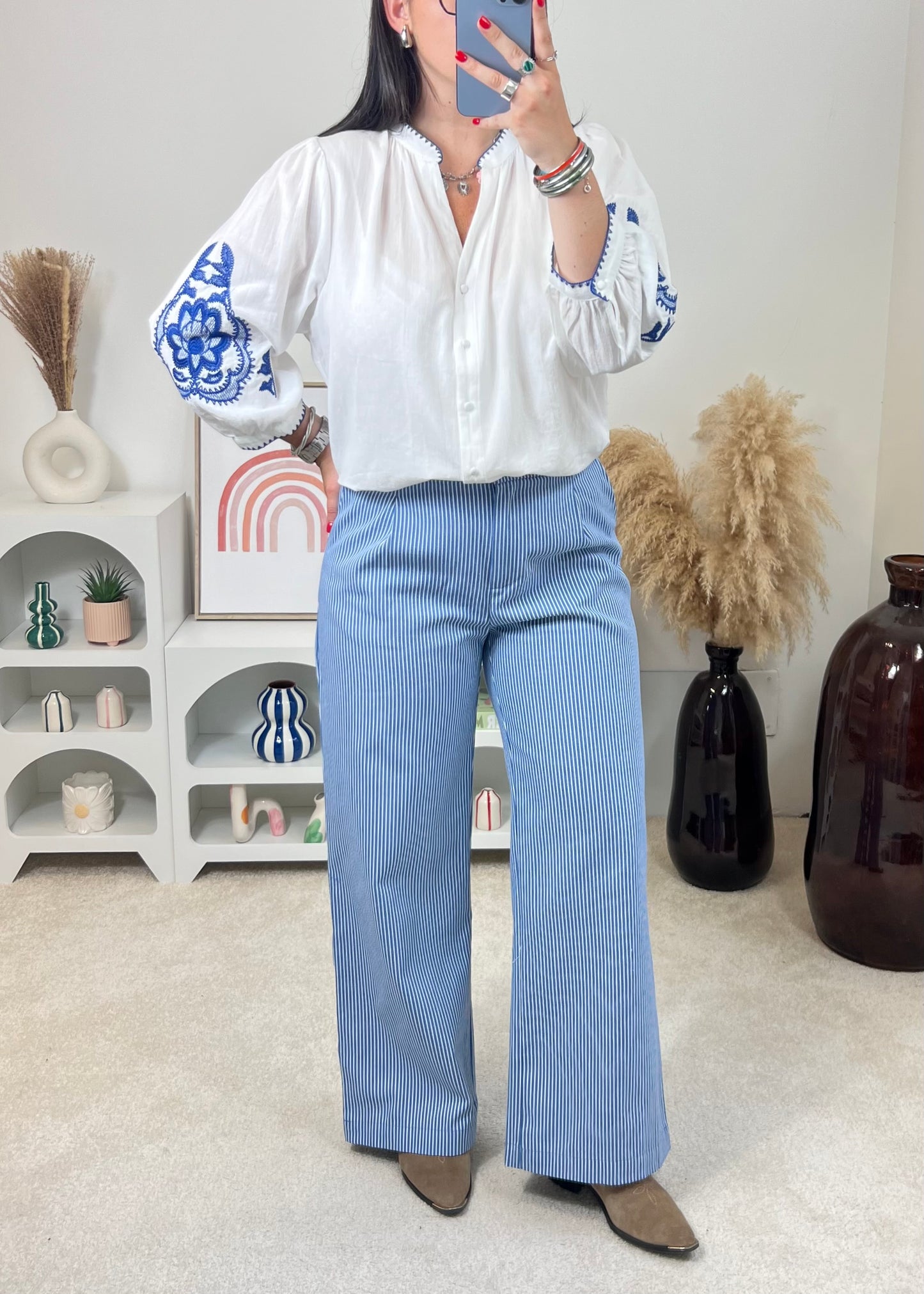 Blouse Fleur Bleu