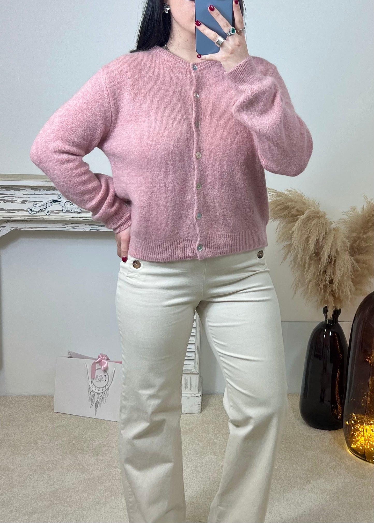 Gilet Gloria Rose Chiné