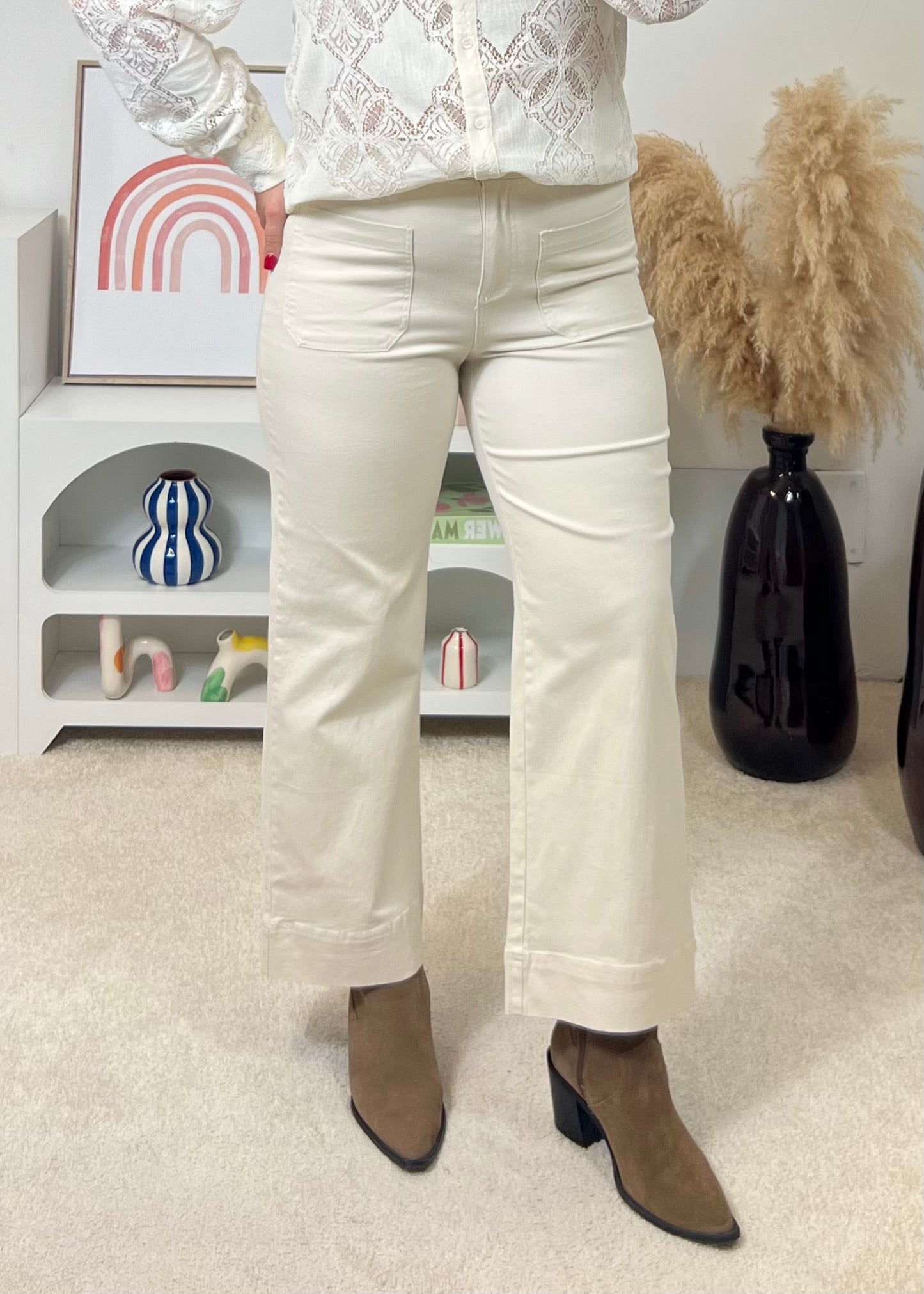 Pantalon Éliza Ivoire