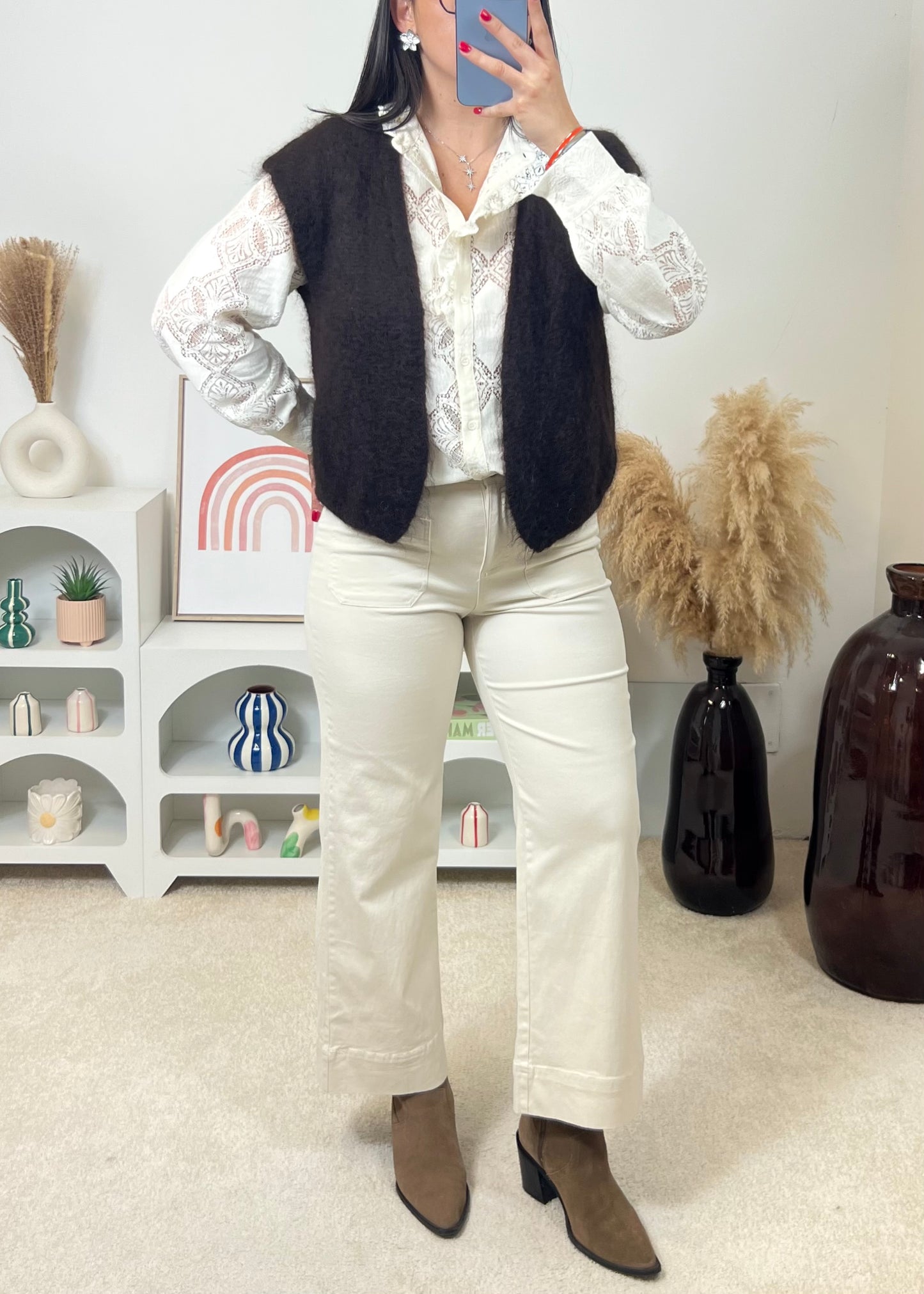 Pantalon Éliza Ivoire