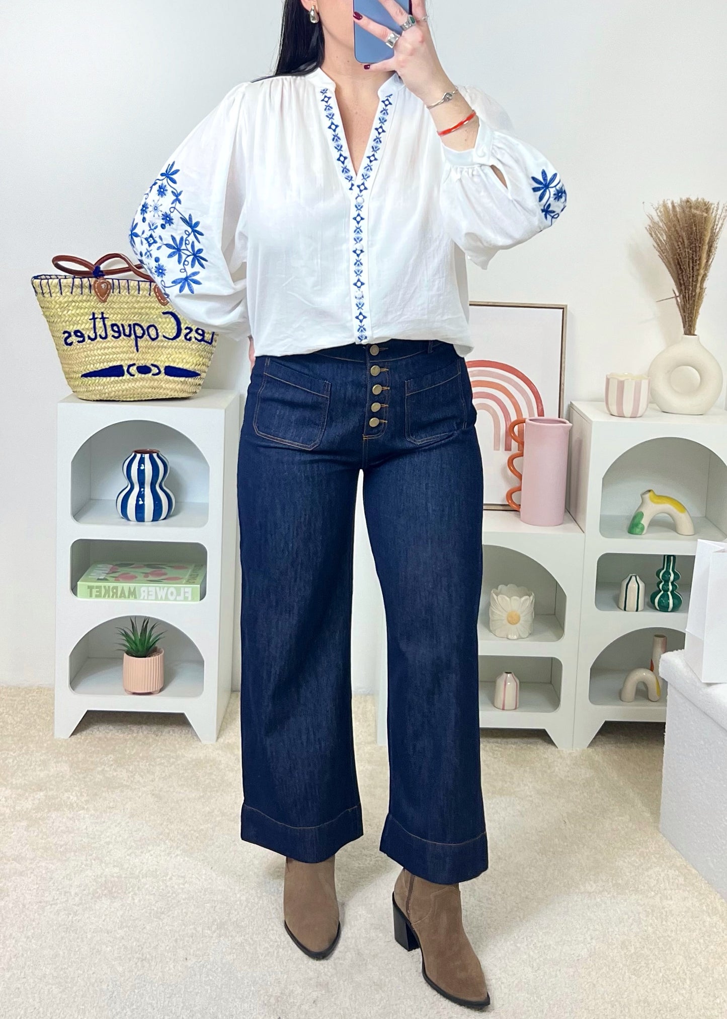 Blouse Luka écru/marine