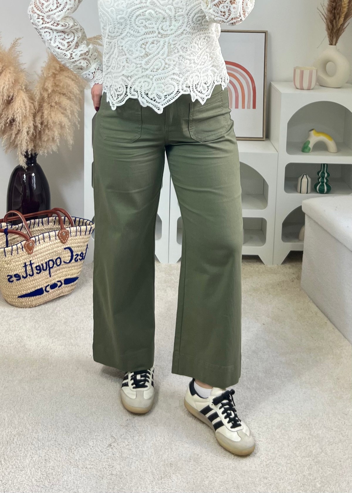 Pantalon Éliza Kaki
