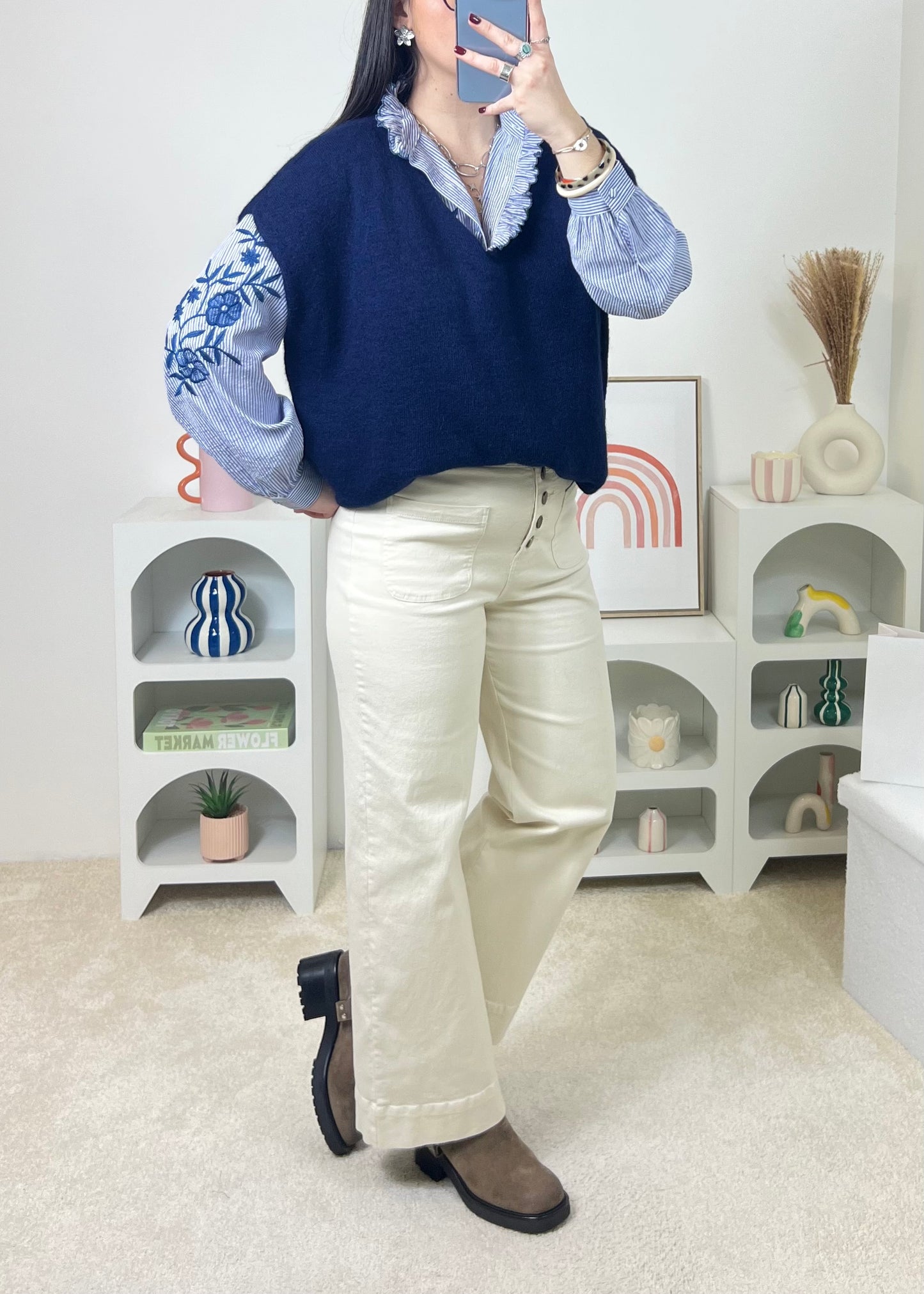 Pantalon Maé Ivoire