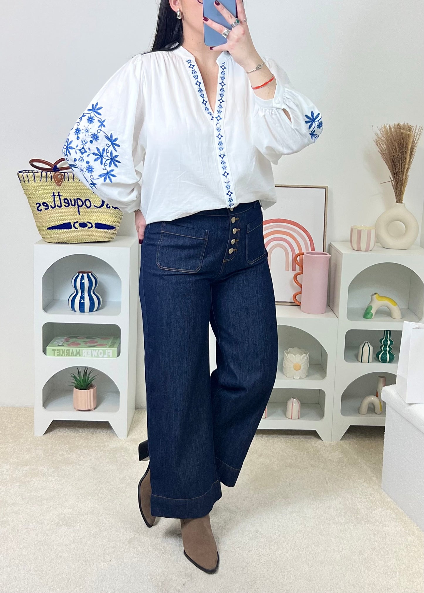 Blouse Luka écru/marine