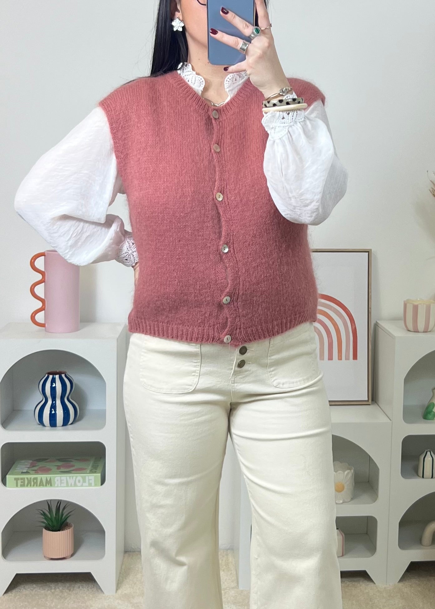 Gilet Doria Vieux-Rose