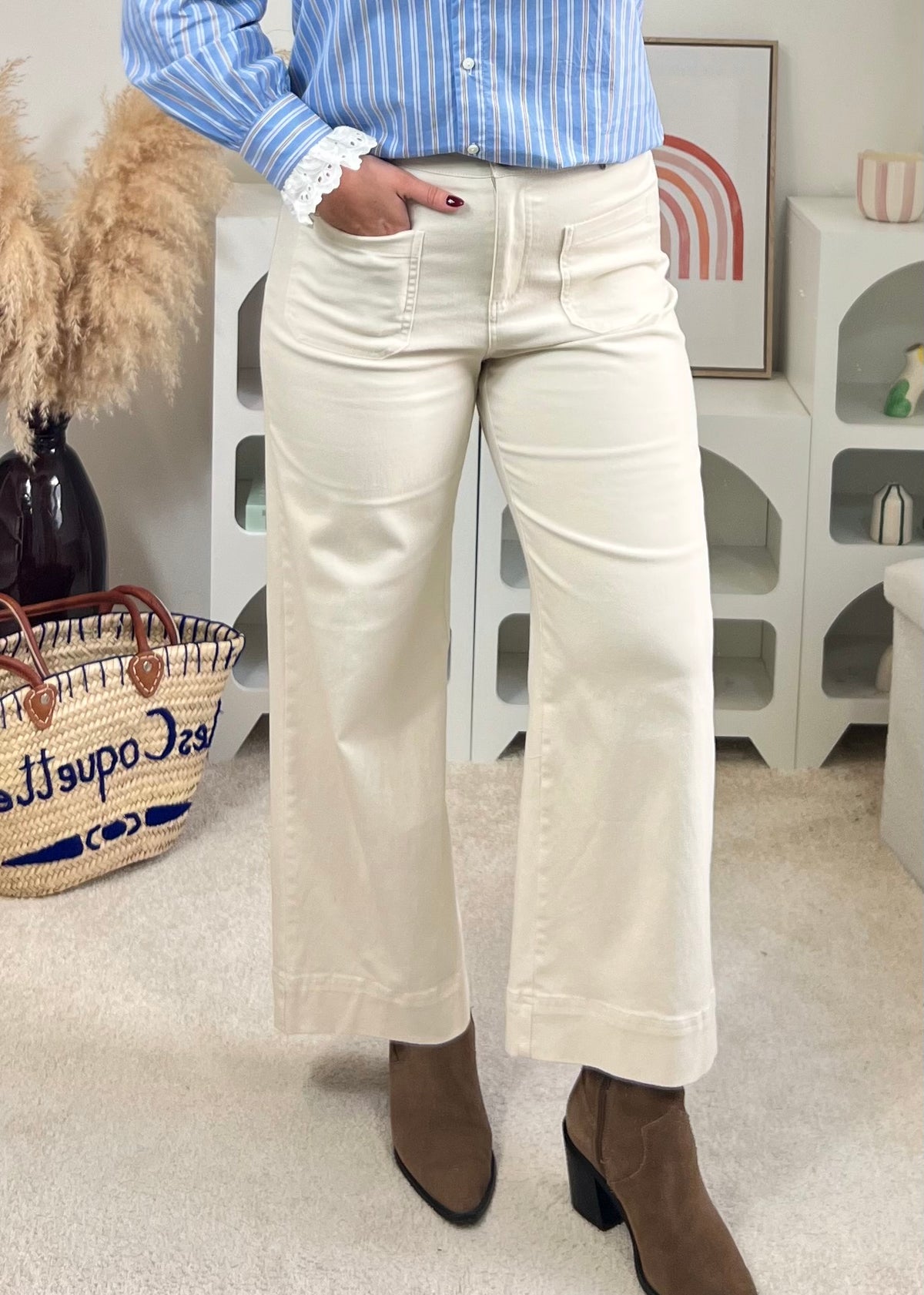 Pantalon Éliza Ivoire