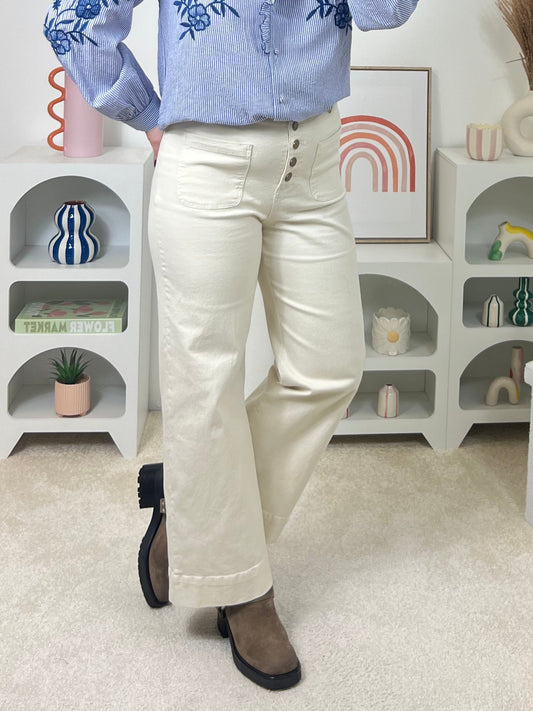 Pantalon Maé Ivoire