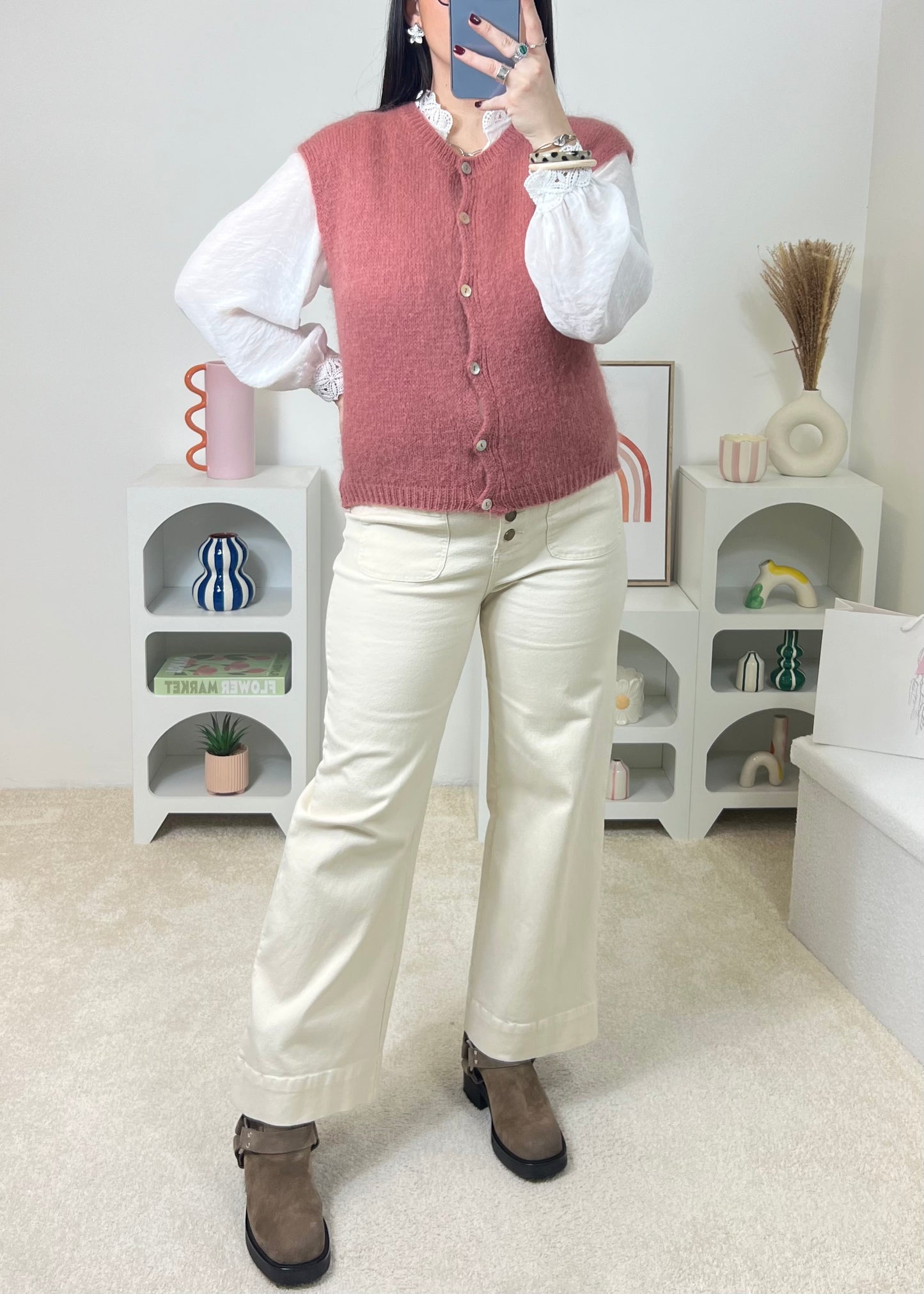 Gilet Doria Vieux-Rose