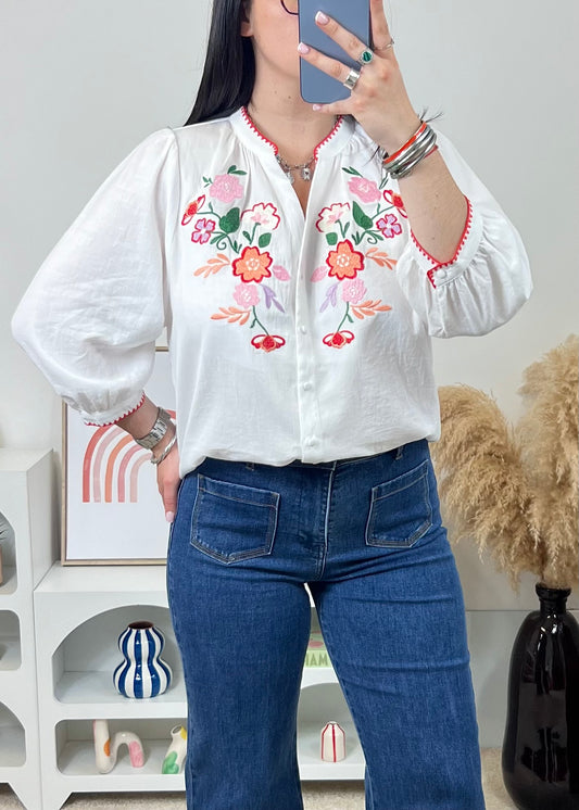 Blouse Flora Écru