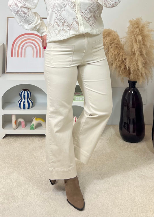Pantalon Éliza Ivoire