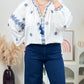 Blouse Gaby Ecru/Marine