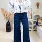 Blouse Gaby Ecru/Marine