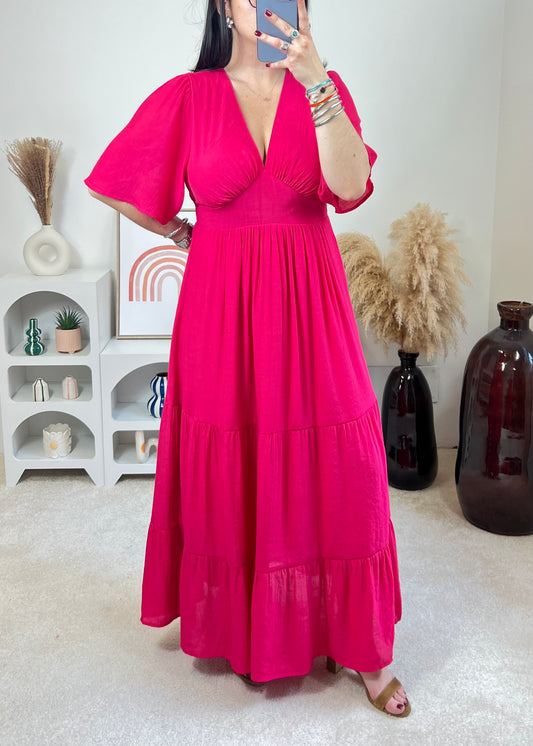 Robe Maïa Fushia