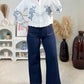 Chemise Emia Blanche/Marine