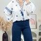 Blouse Gaby Ecru/Marine